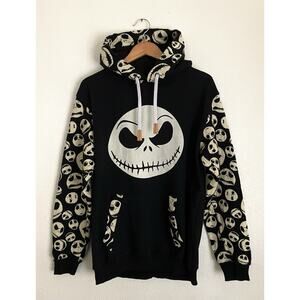 Jack Skellington Hoodie 100% Cotton Adult XL Native Crafts Ecuador Woven Graphic